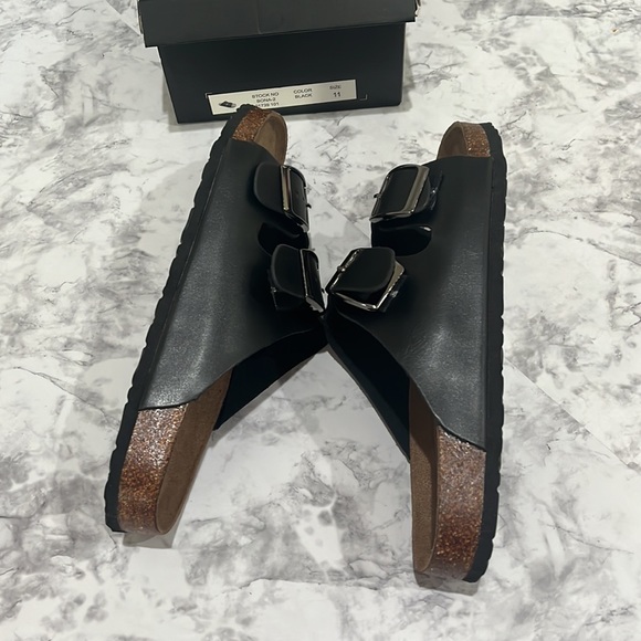 ALDO ROSSINI Men’s Black Bona-2 Sandal Size 11 New In Box - Picture 7 of 16